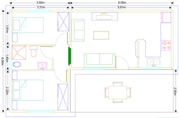 Modelo Murcia L 43,20m² - Imagen 2