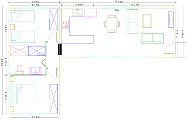 Modelo Murcia Cúbica 70m² - Imagen 2