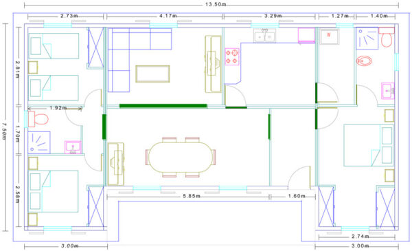Modelo Norteamérica 90m² - Imagen 2